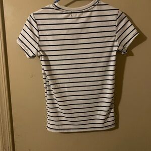 Striped Short Sleeve Tee - Navy and White